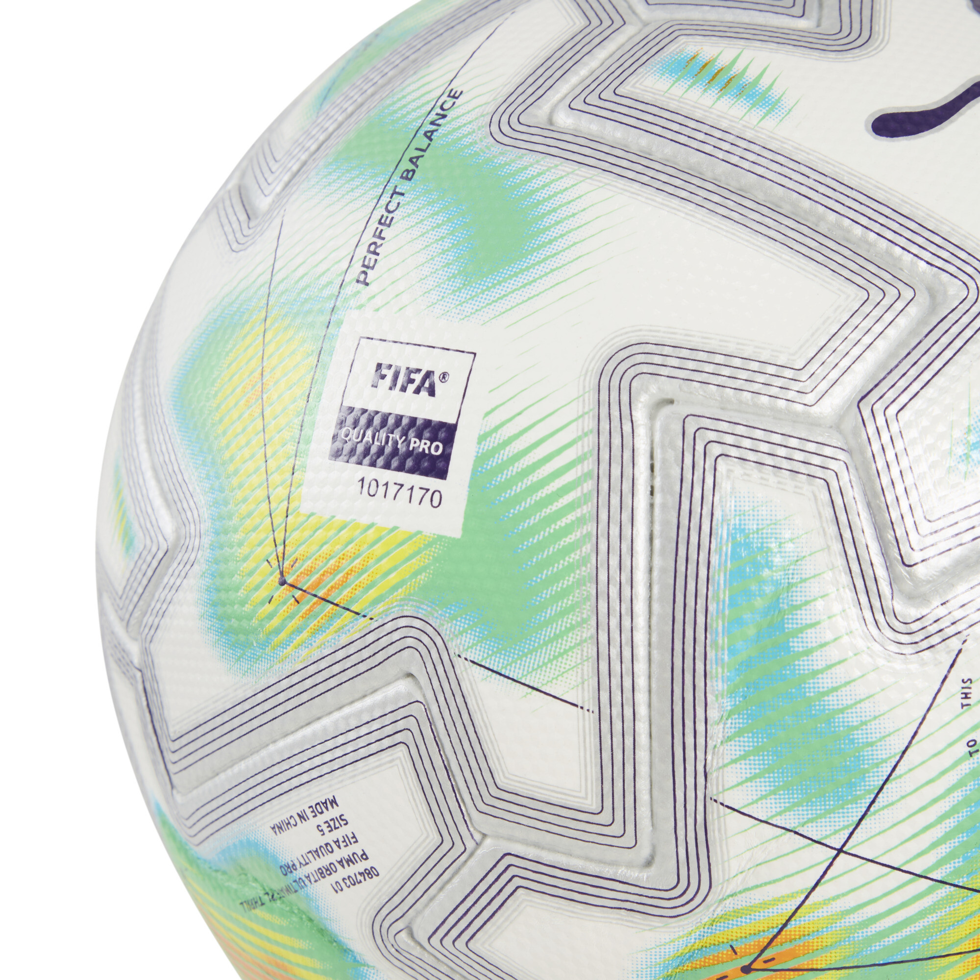 PUMA Orbita Ultimate Premier League Thrill Football (FIFA® Quality Pro), Wit/Meerkleurig, Maat 5 thumbnail 4