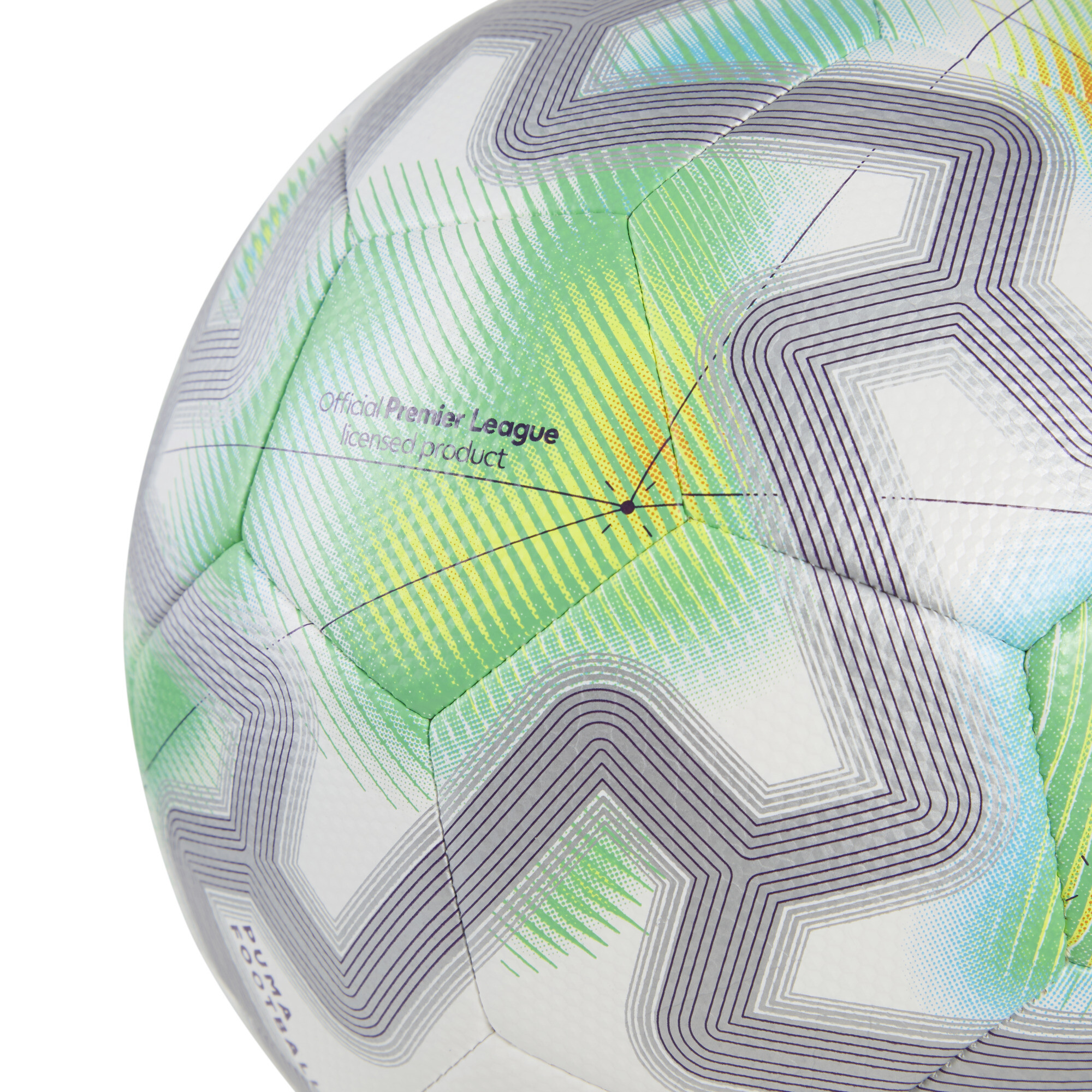 PUMA Orbita Cup Premier League Thrill voetbal, Wit/Meerkleurig, Maat 5 thumbnail 2