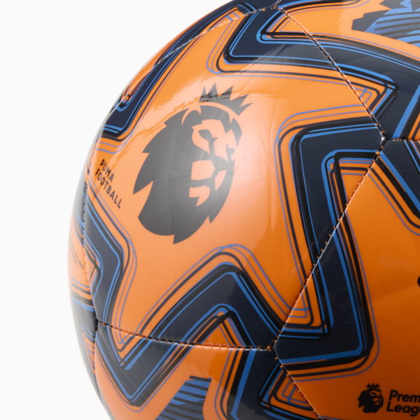 PUMA Orbita Play Premier League Brilliance Football, Orange Glo-Racing Blue-PUMA Black, large-MEX