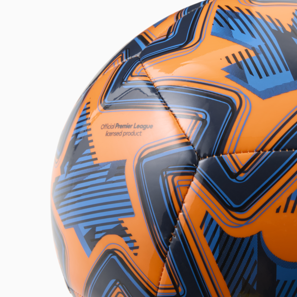 PUMA Orbita Play Premier League Brilliance Football, Orange Glo-Racing Blue-PUMA Black, large-MEX