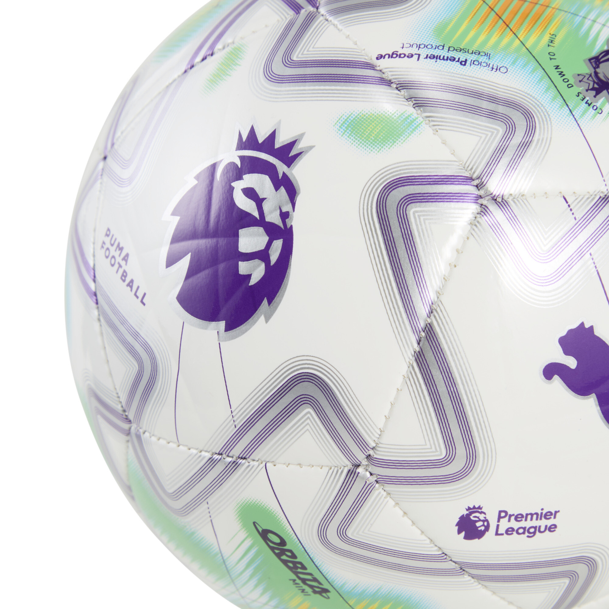 PUMA Orbita Premier League Thrill minivoetbal, Wit/Meerkleurig, Maat Mini thumbnail 3