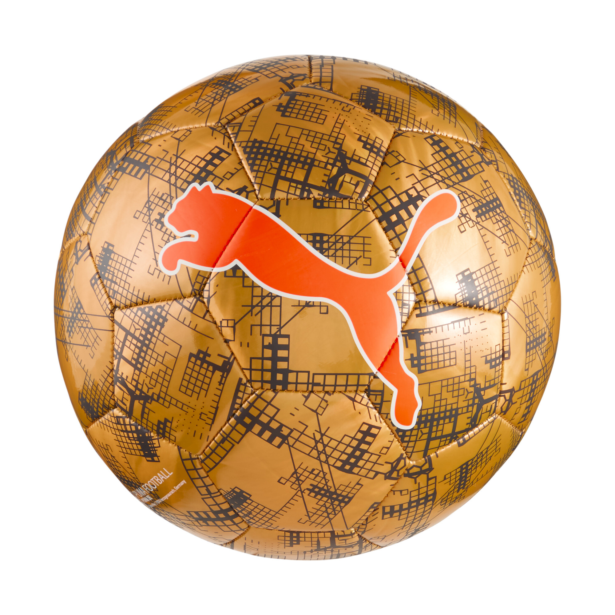 PUMA CUP Graphic voetbal, Grijs/Rood, Maat 5 thumbnail 2