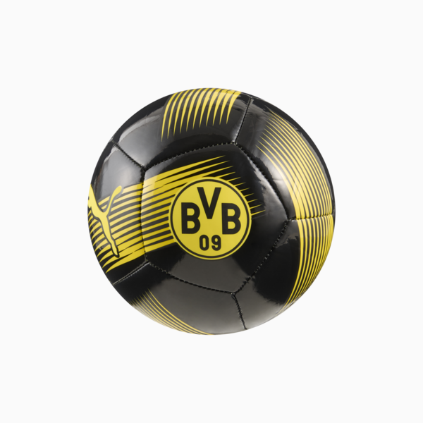 Mini pelota de fútbol Borussia Dortmund Essentials, PUMA Black-Faster Yellow, large-ARG