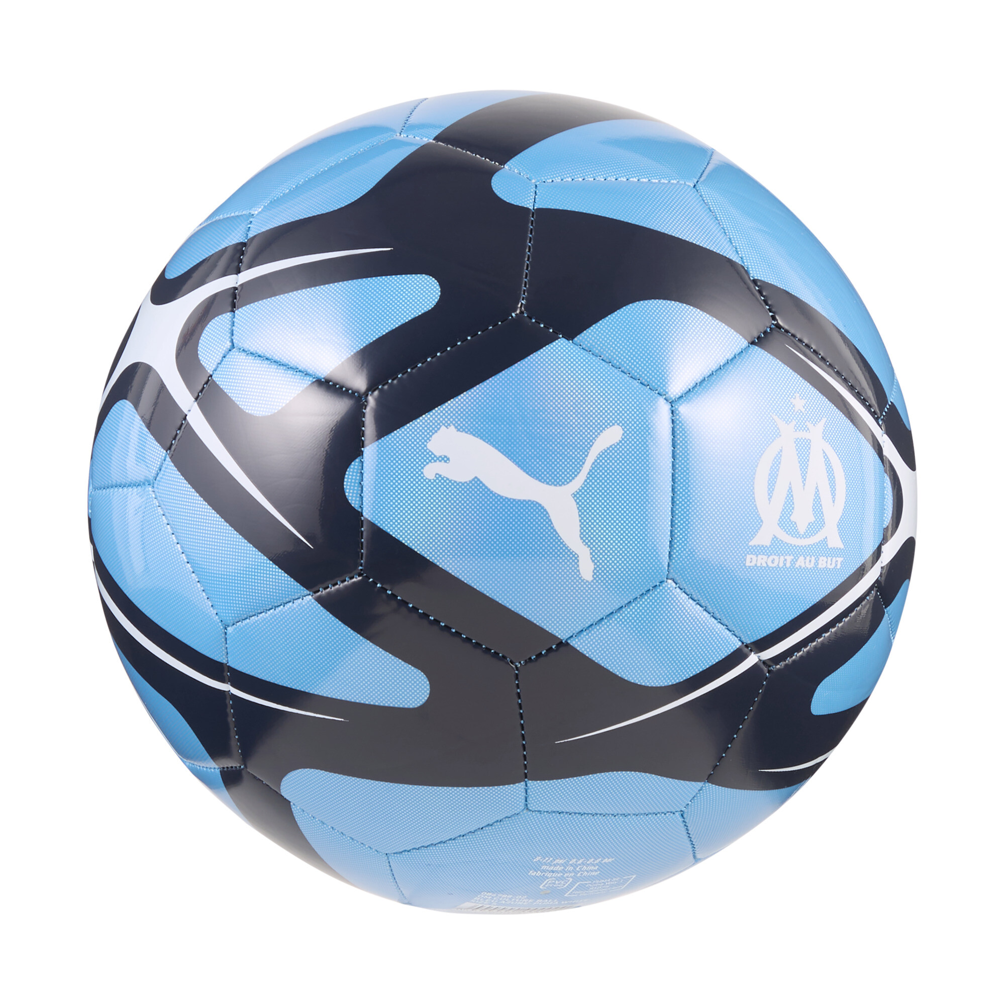 PUMA Olympique de Marseille CULTURE voetbal, Blauw/Wit, Maat 5 thumbnail 3