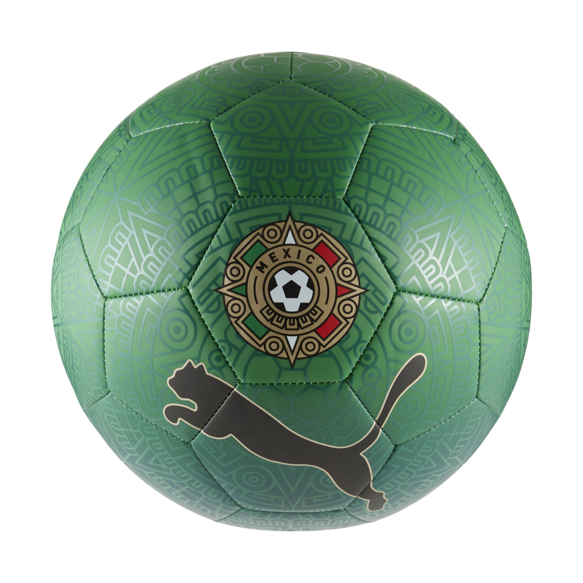 PUMA Mexico Soccer FanBall in Green, Size 5