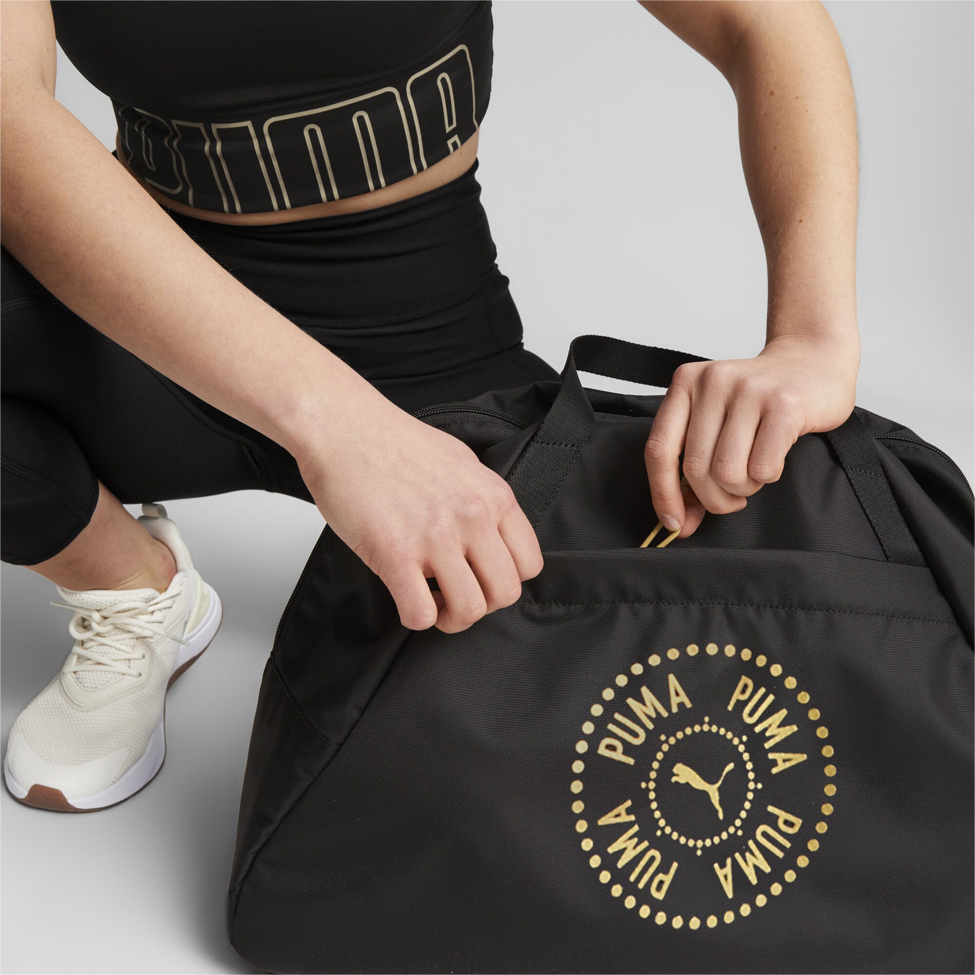 Women's Puma AT ESS Grip Logo Love Training Bag, Black, Accessories