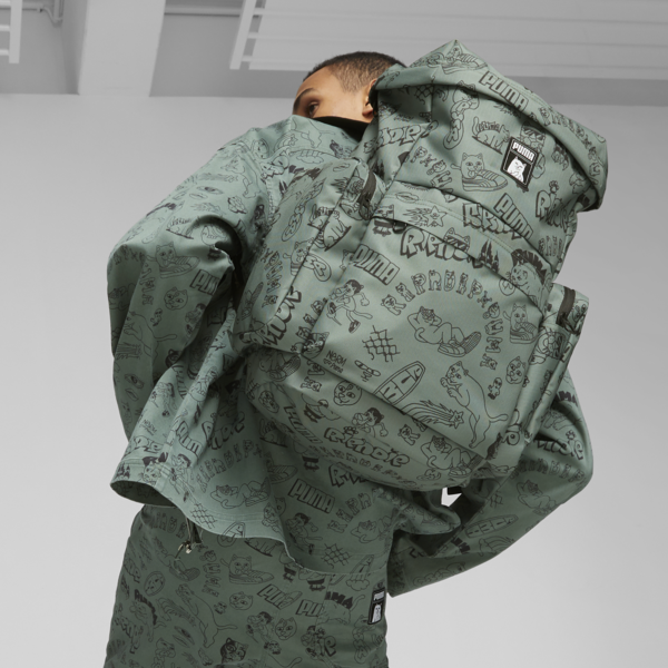 PUMA x RIPNDIP Backpack, Eucalyptus-AOP, large-ZAF