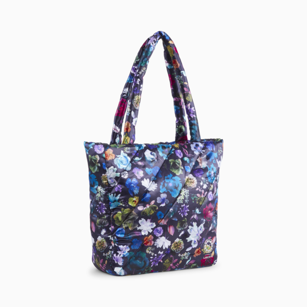 PUMA x LIBERTY Tote Bag, PUMA Black-Floral AOP, large-ZAF
