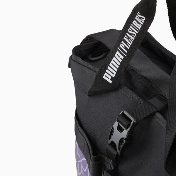 PUMA x PLEASURES Tote Bag, PUMA Black-Purple Charcoal-Pantone 688C, large-ZAF