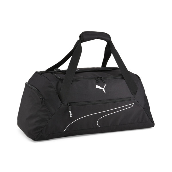 Fundamentals Medium Sports Bag, Puma Black, swatch-ZAF