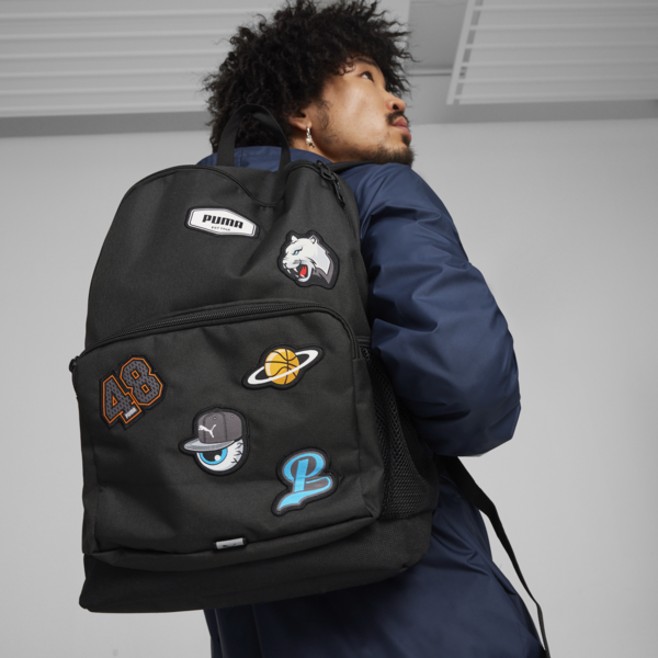 PUMA Patch Backpack, PUMA Black, large-ZAF