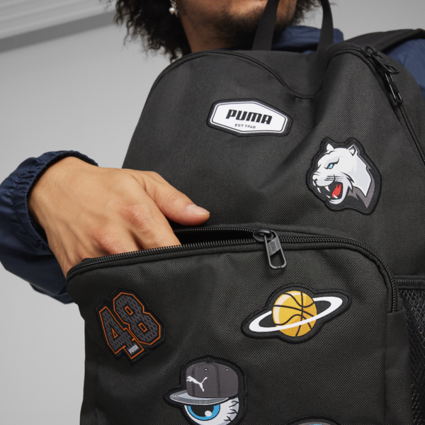 PUMA Patch Backpack, PUMA Black, large-ZAF