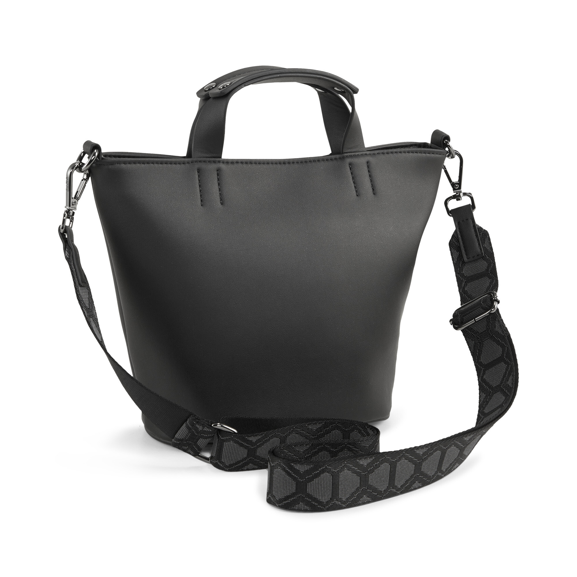 Women's PUMA Sense Mini Shopper Bag In Black, Polyurethane