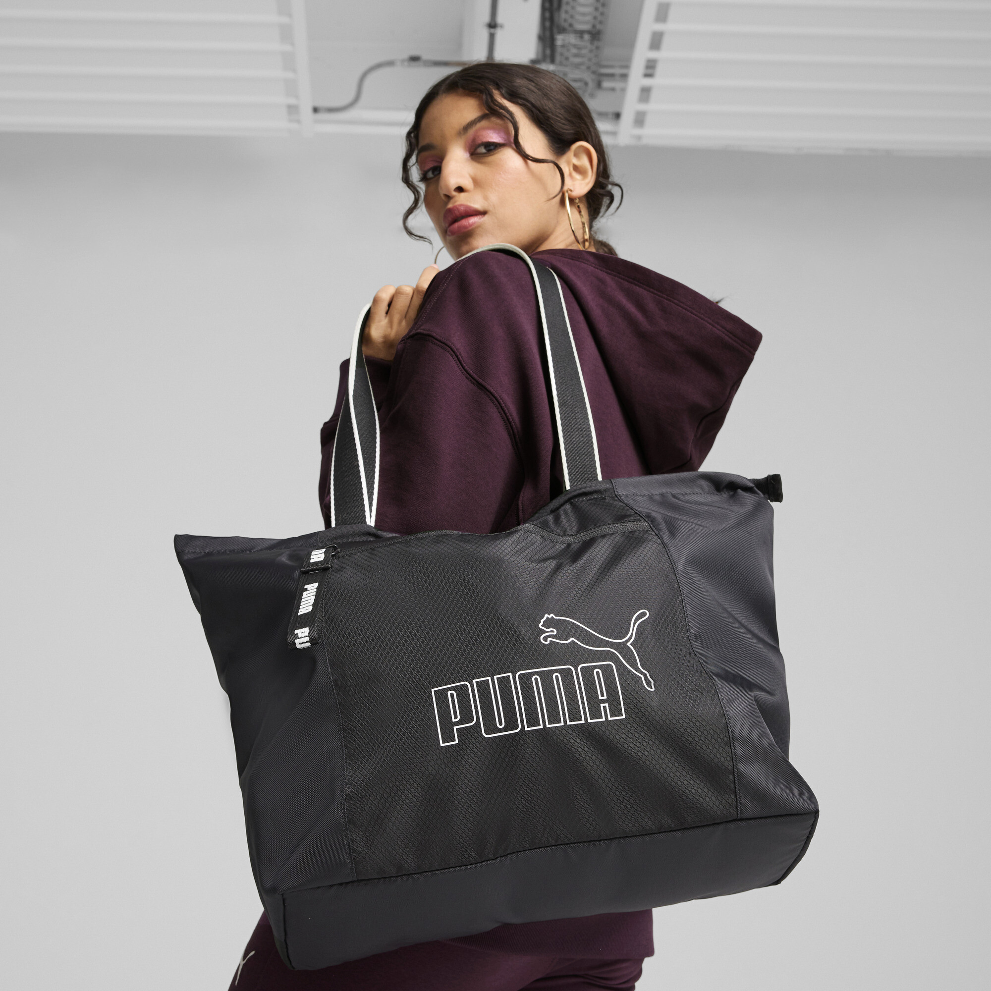 Women's Puma Core Base Large Shopper, Black, Accessories