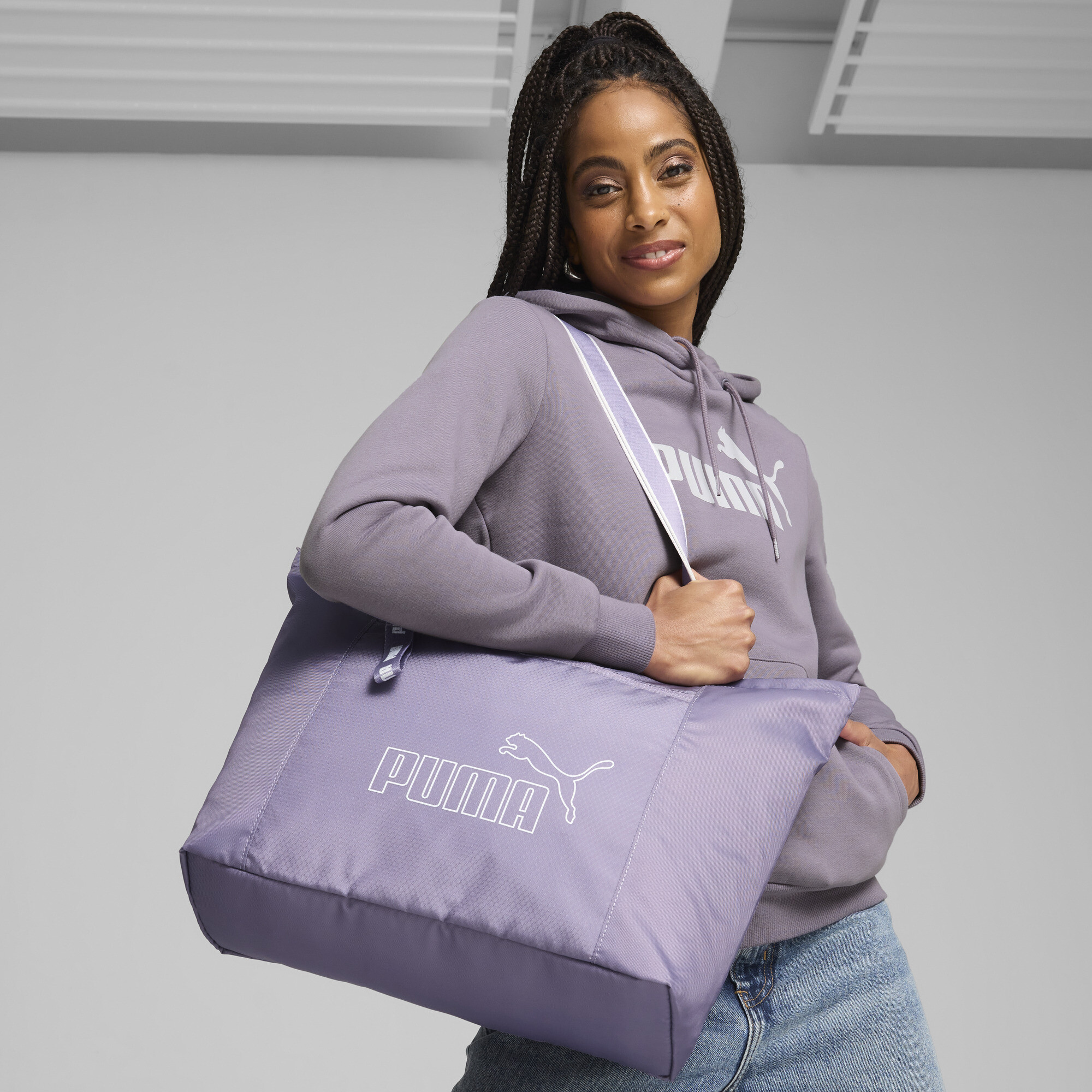 Women's Puma Core Base Large Shopper, Purple, Accessories