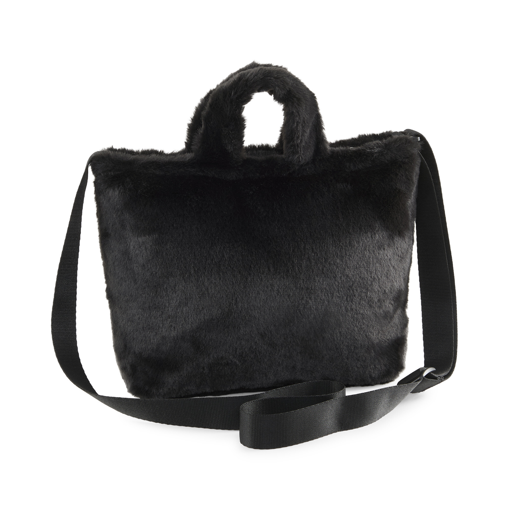 Women's Puma Core Fur Mini Tote Bag, Black, Accessories