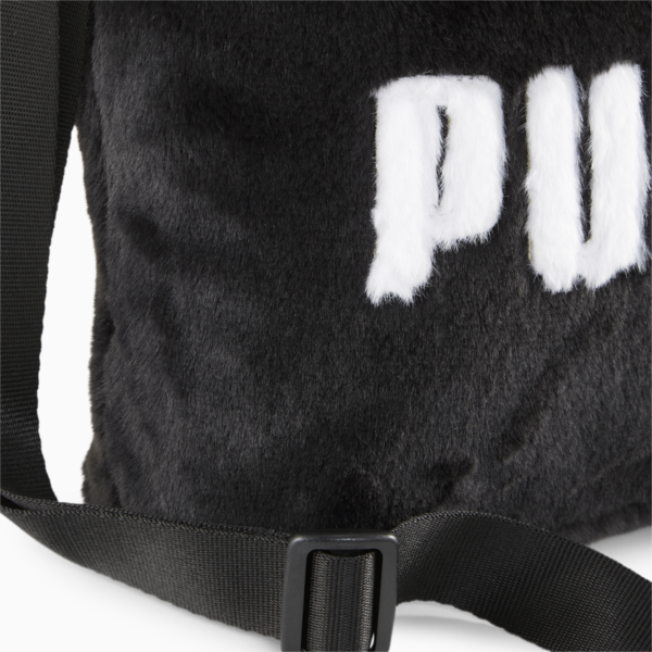 Core Fur Mini Tote Bag, PUMA Black, large-ZAF