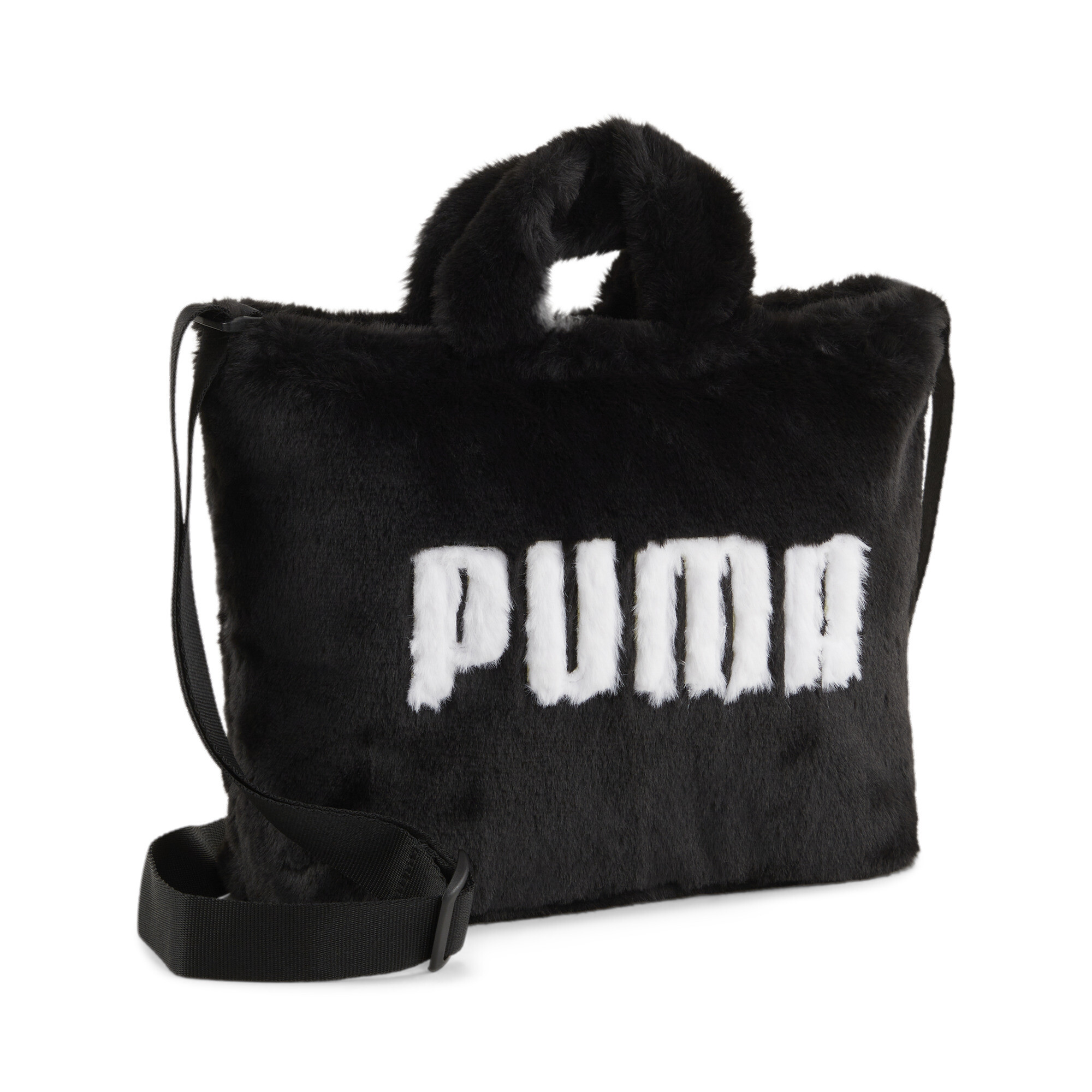 Women's Puma Core Fur Mini Tote Bag, Black, Accessories