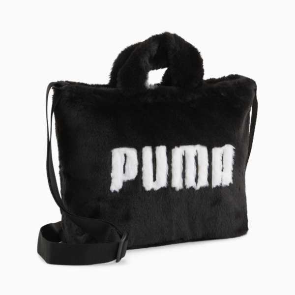 Core Fur Mini Tote Bag, PUMA Black, large-ZAF