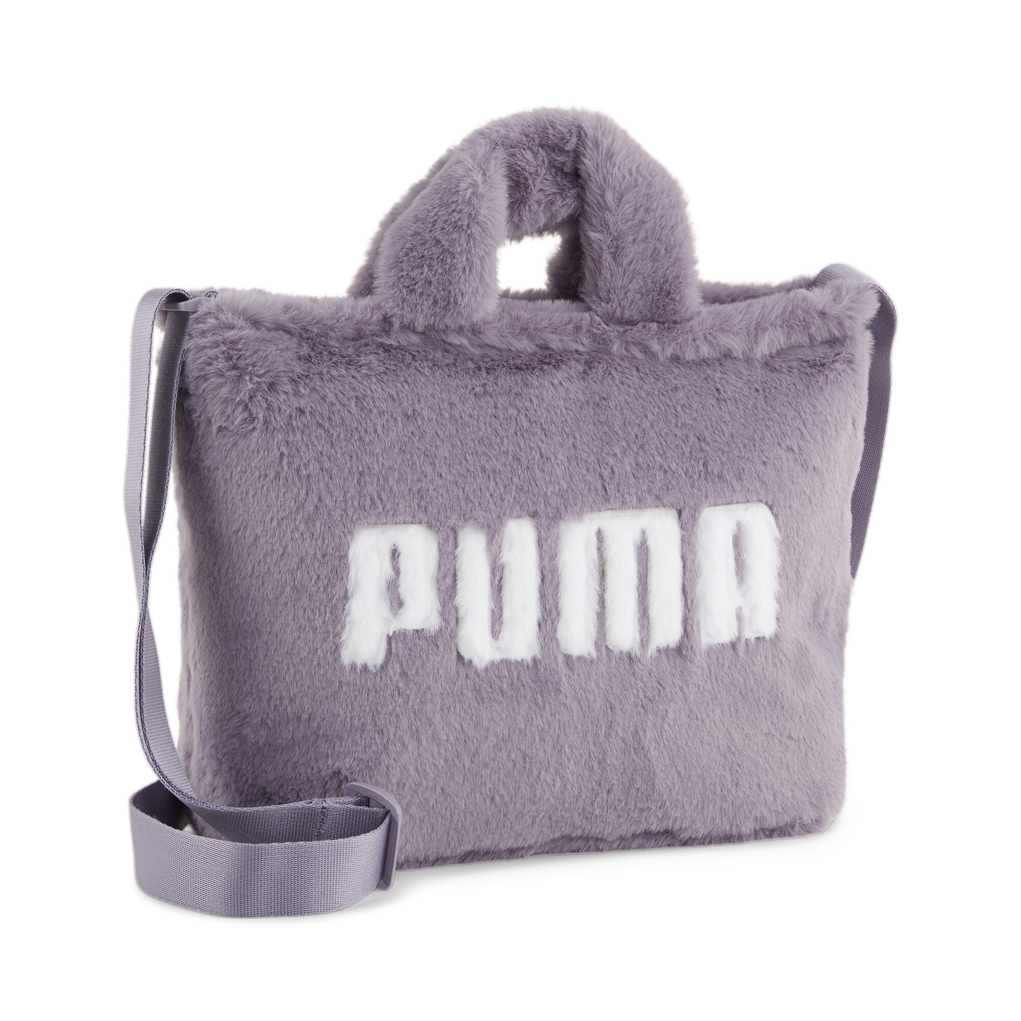 Women's Puma Core Fur Mini Tote Bag, Purple, Accessories