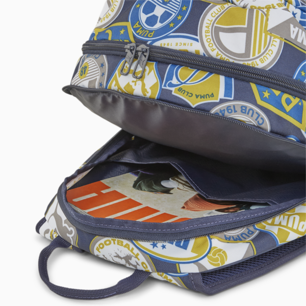 Mochila PUMA Academy, PUMA Navy-Soccer Badges AOP, large-ARG