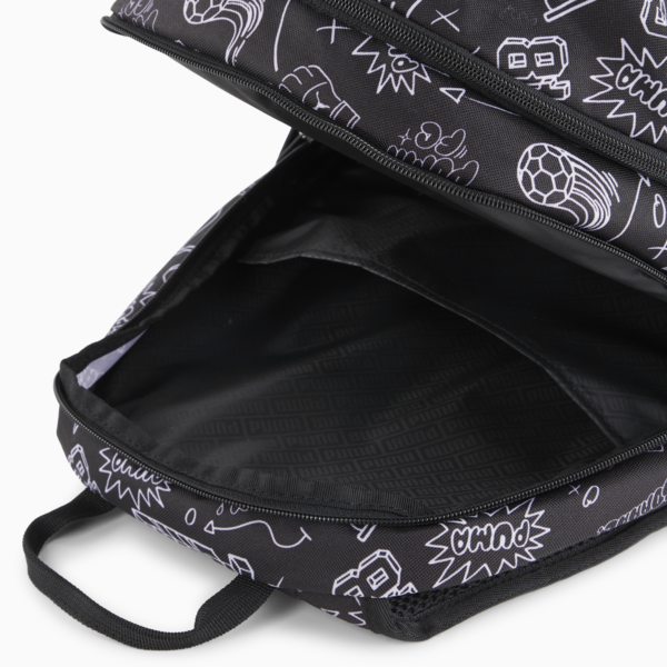 Mochila PUMA Academy, PUMA Black-B&W Graphic AOP, large-ARG