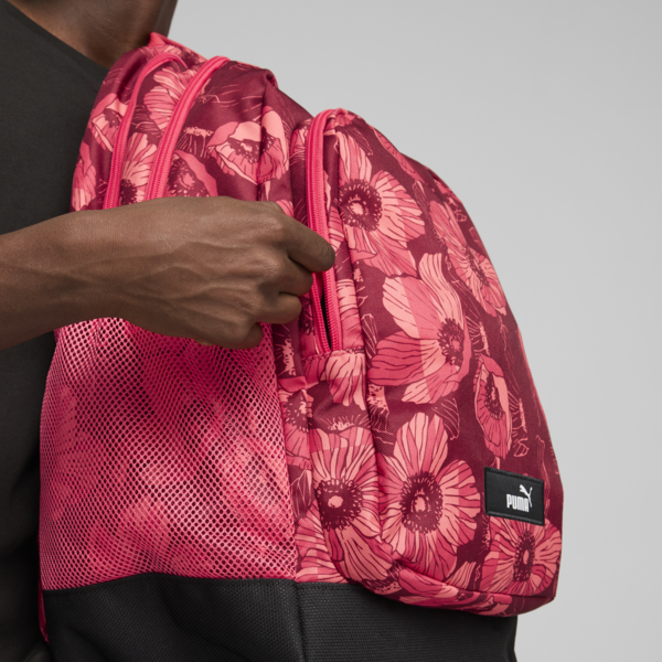 Mochila PUMA Academy, Intense Red-Floral AOP, large-ARG