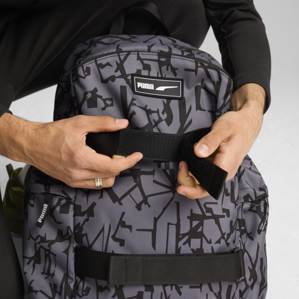PUMA Deck Backpack, PUMA Black-Scratch Print AOP, large-ZAF