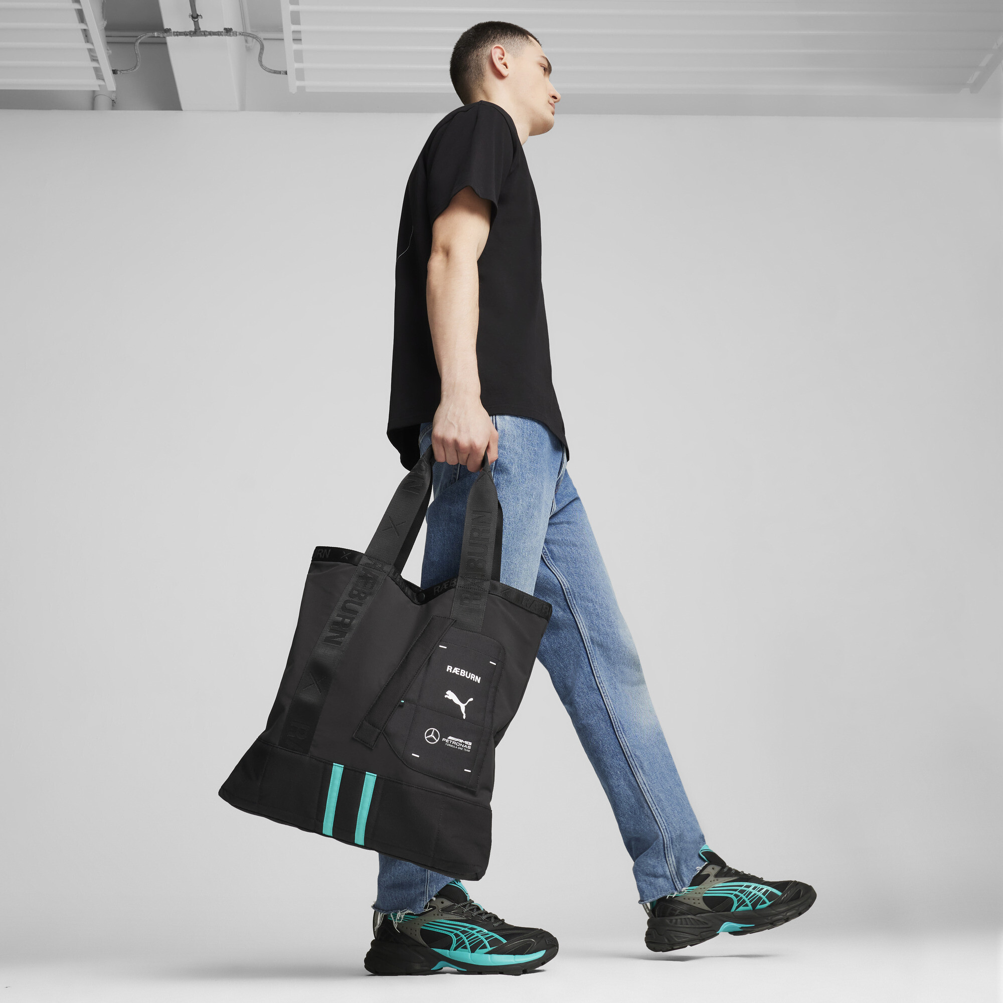 Puma X MAPF1 X RÆBURN Tote Bag, Black, Accessories