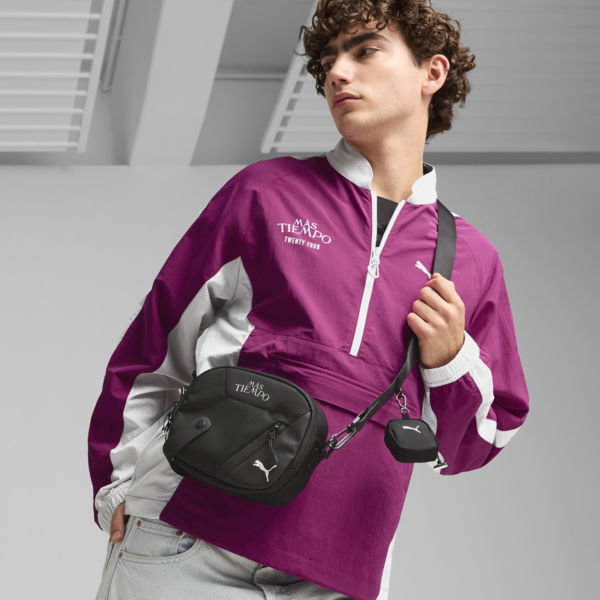 PUMA x MÁS TIEMPO 25L Cross Body Bag, PUMA Black, large-ZAF