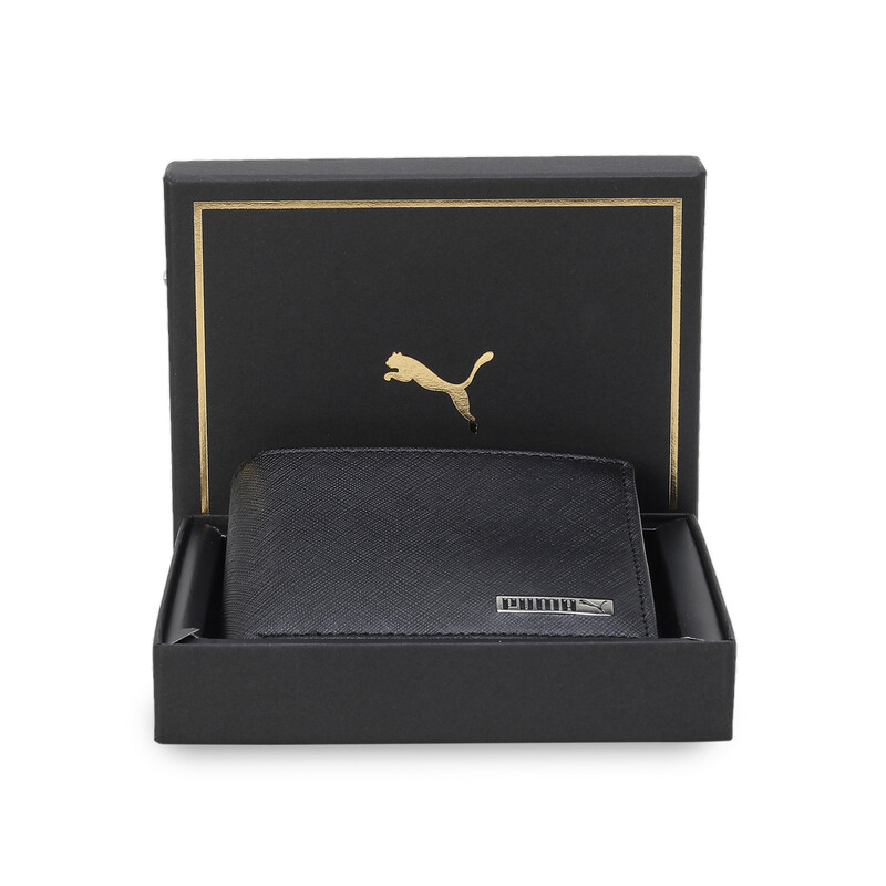 

PUMA Leather Embossed Unisex Wallet, Black