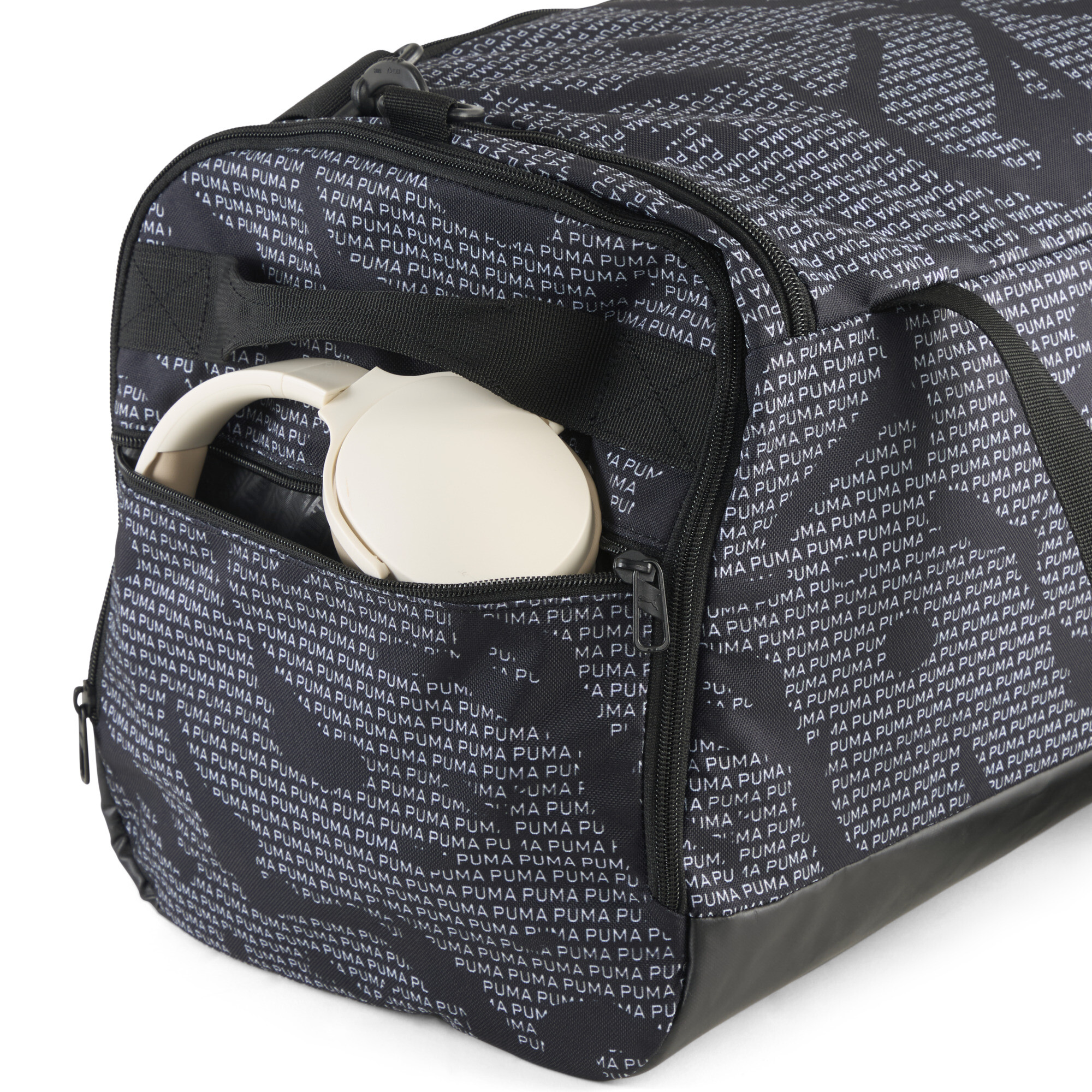 PUMA Challenger All-Over Print sporttas medium voor Heren, Zwart