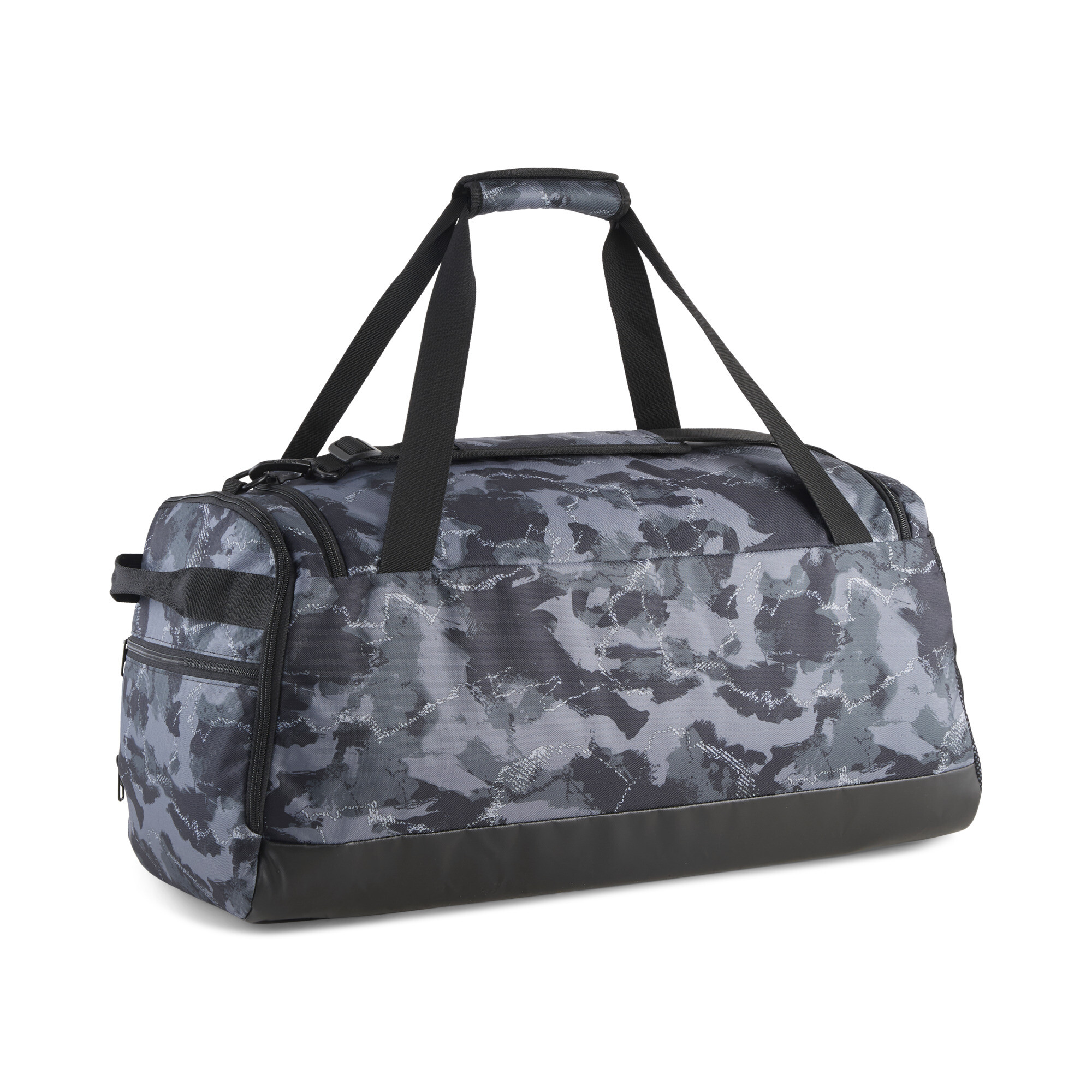 PUMA Challenger medium sporttas met all-over-print, Zwart thumbnail 3