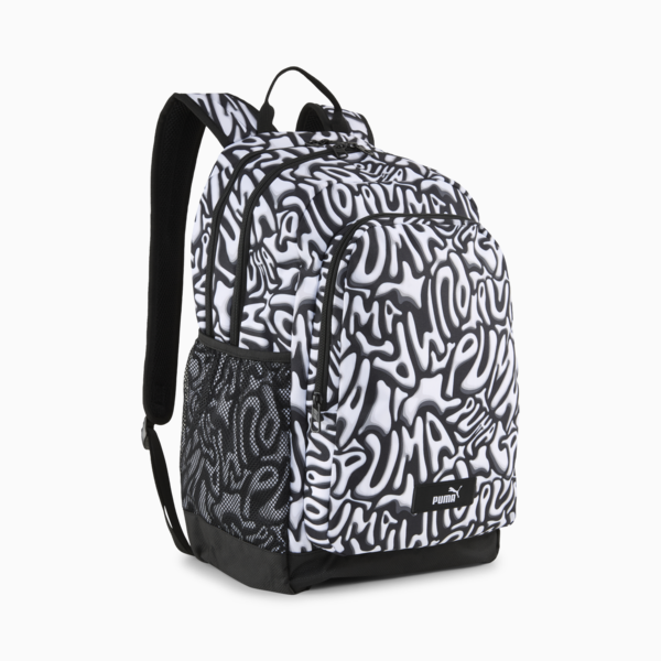 PUMA Academy All-Over Print Backpack, PUMA Black-Grafiti AOP, large-MEX