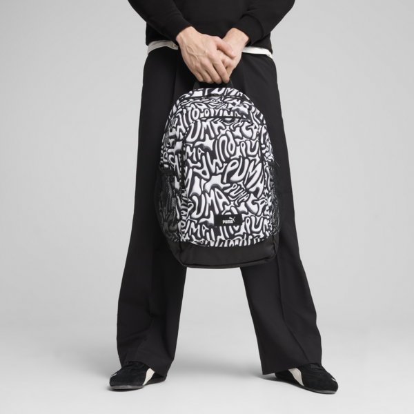 PUMA Academy All-Over Print Backpack, PUMA Black-Grafiti AOP, large-MEX