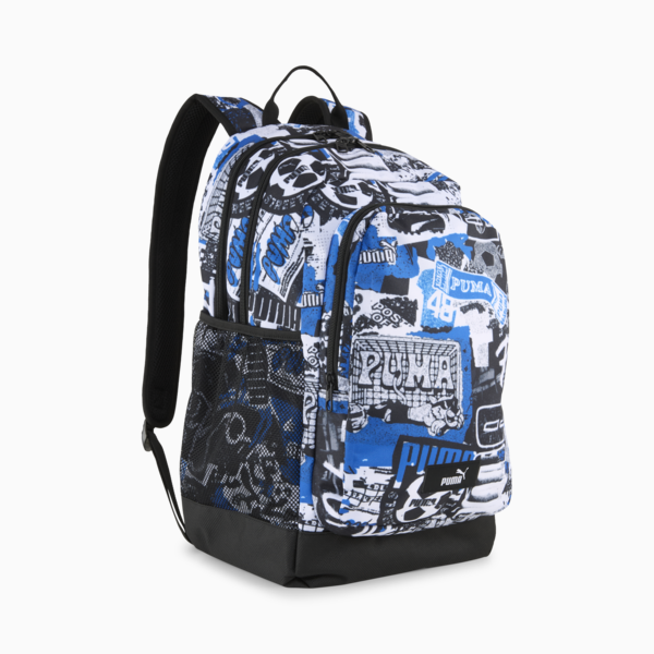 PUMA Academy All-Over Print Backpack, PUMA Black-Sreet Style AOP, large-MEX