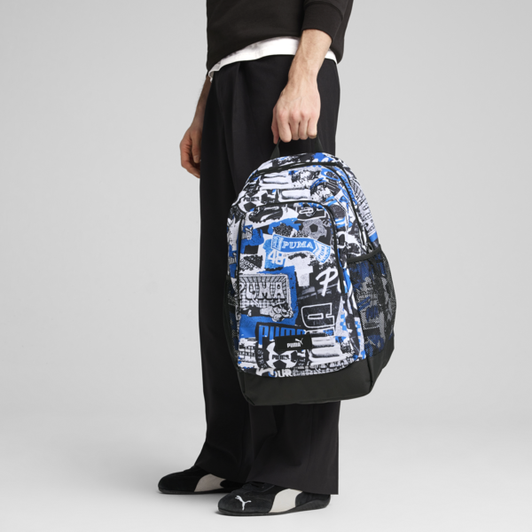 PUMA Academy All-Over Print Backpack, PUMA Black-Sreet Style AOP, large-MEX
