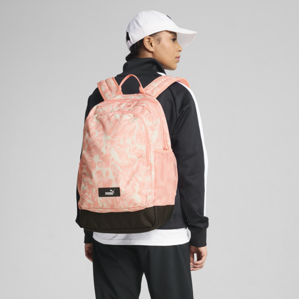 PUMA Academy All-Over Print Backpack, Pink Fruit-Floral AOP, large-MEX