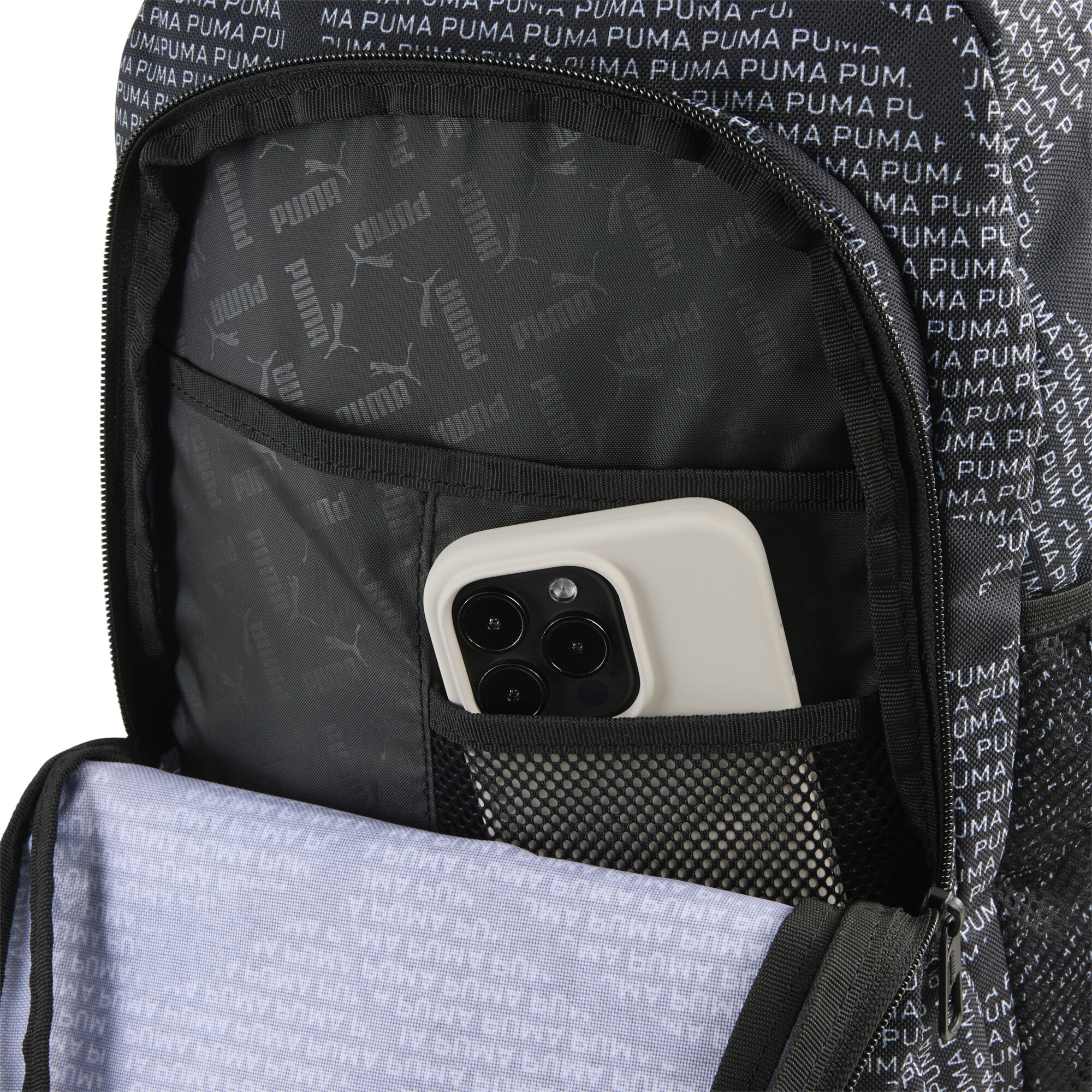 PUMA Academy All-Over Print rugzak, Zwart