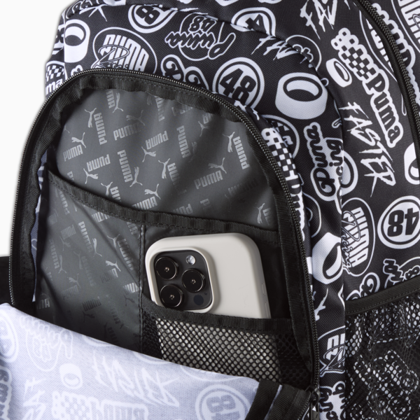 Mochila estampada PUMA Phase, PUMA Black-Turbo AOP, large-MEX