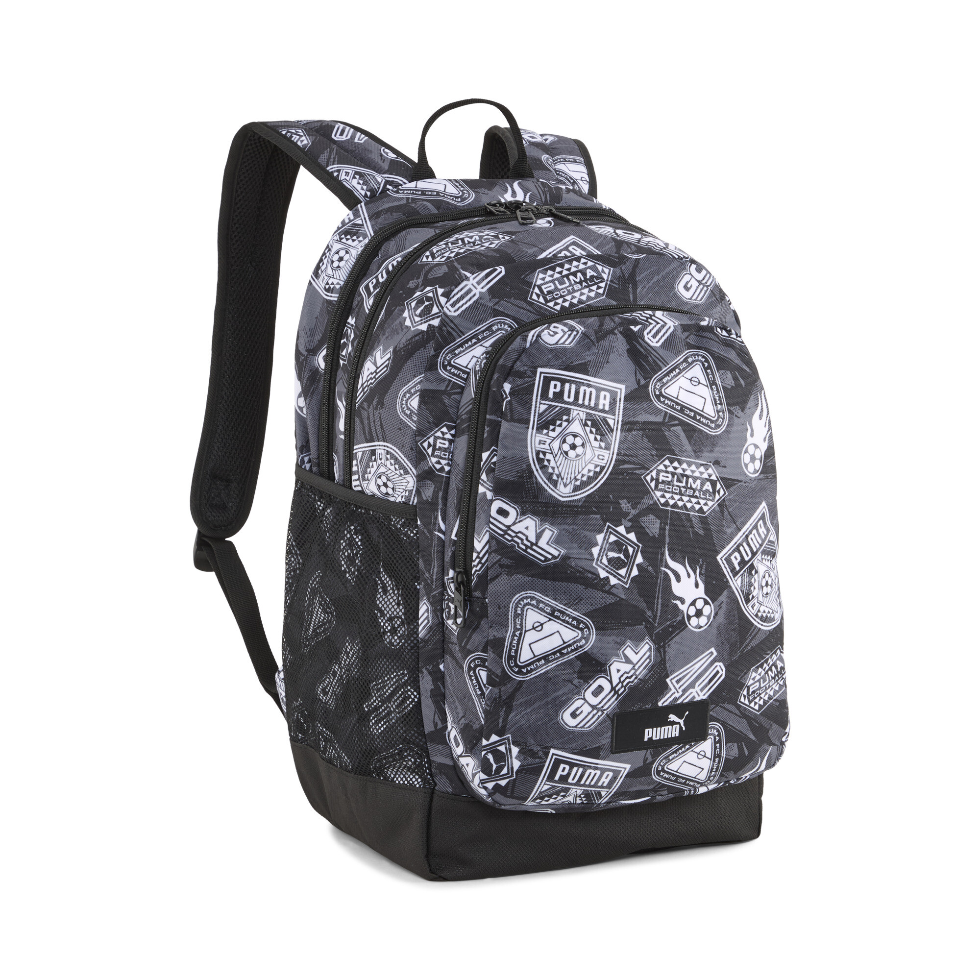 PUMA Academy 29L all-over print rugzak, Zwart