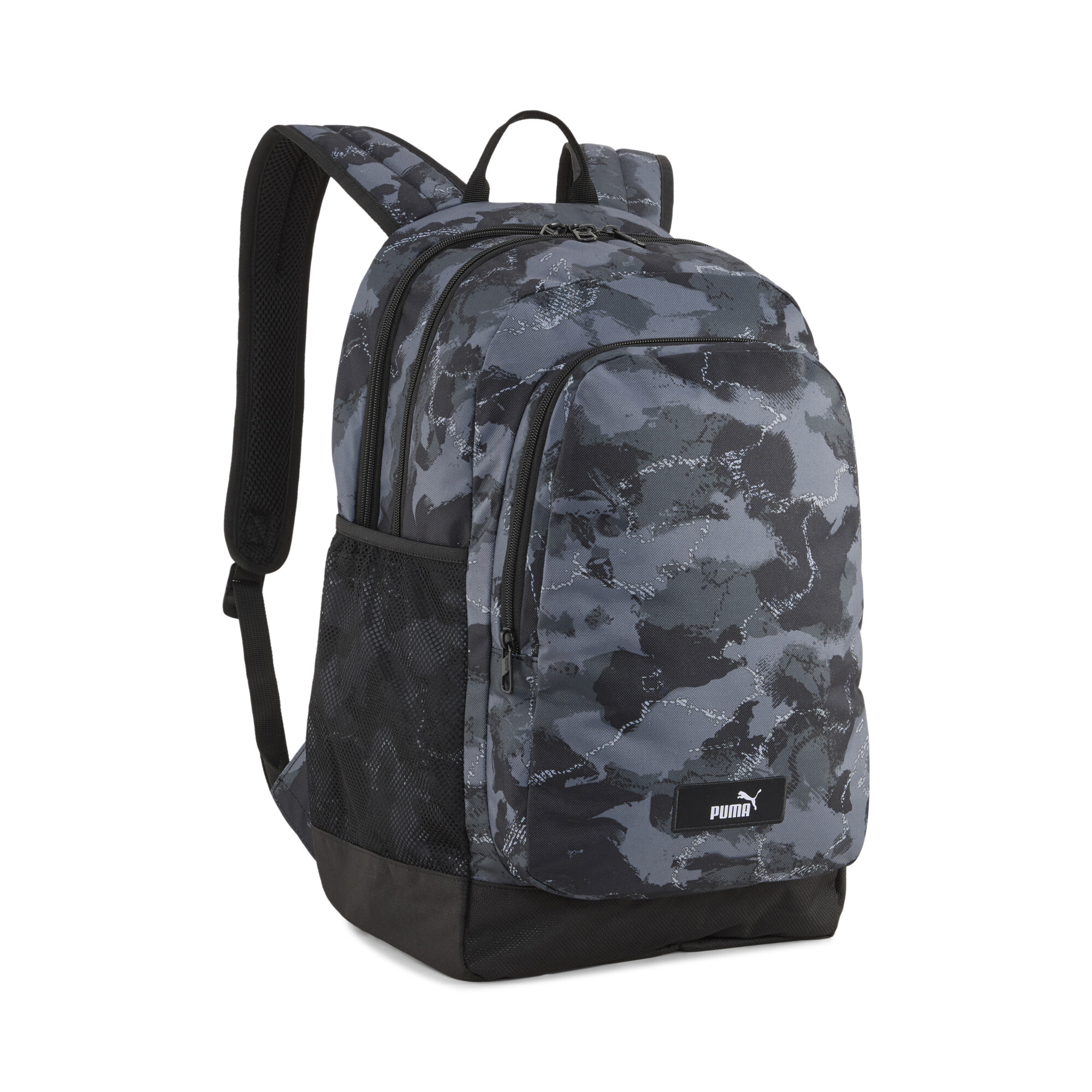 PUMA Academy 29L all-over print rugzak, Zwart