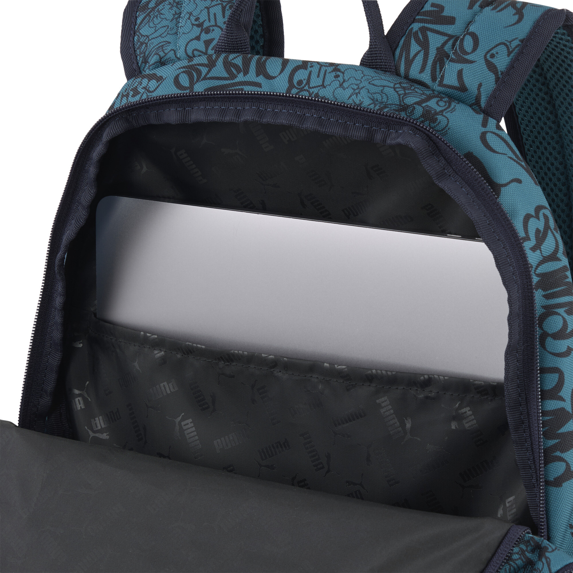 PUMA Academy 29L all-over print rugzak, Grijs thumbnail 2