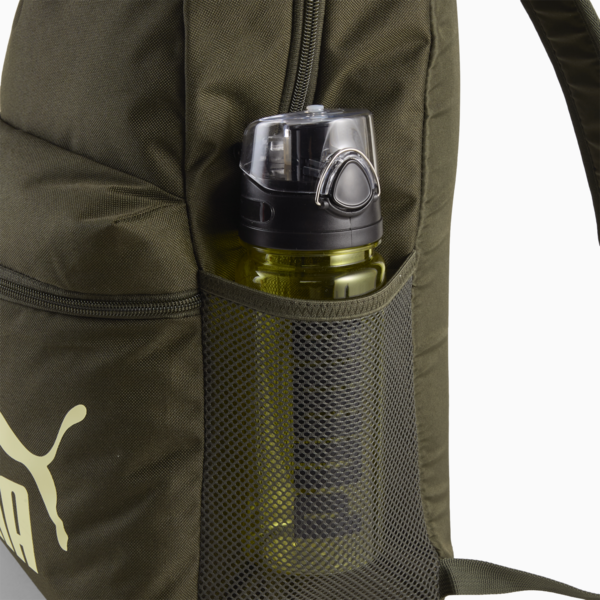 PUMA Phase Backpack, Dark Olive-Gold Moon, large-MEX