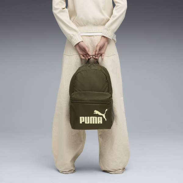 PUMA Phase Backpack, Dark Olive-Gold Moon, large-MEX