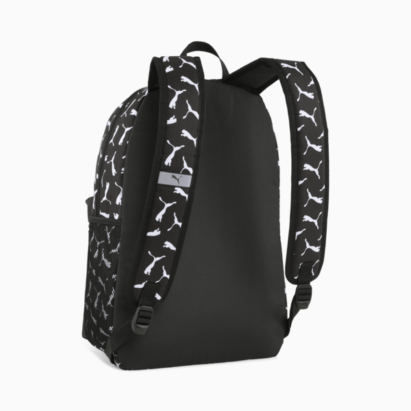 PUMA Phase All-Over Print 22L Backpack, PUMA Black-Puma Logo-AOP, large-ZAF