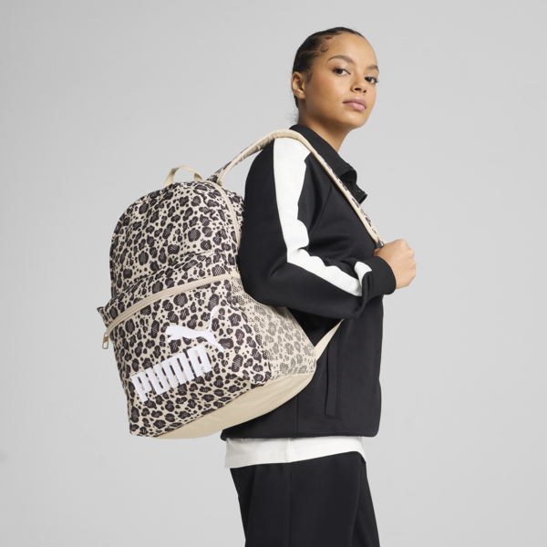 PUMA Phase All-Over Print Backpack, Toasted Almond-Animal-AOP, large-MEX