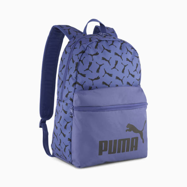 PUMA Phase All-Over Print 22L Backpack, Blue Crystal-Puma Logo AOP, large-ZAF