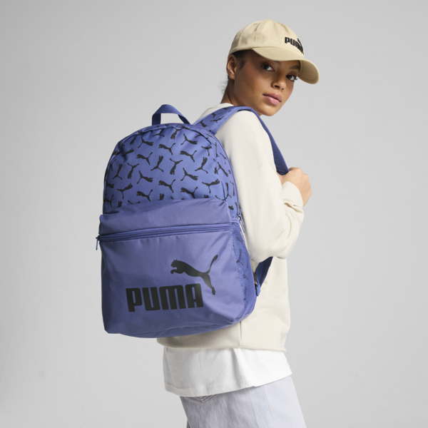 PUMA Phase All-Over Print 22L Backpack, Blue Crystal-Puma Logo AOP, large-ZAF