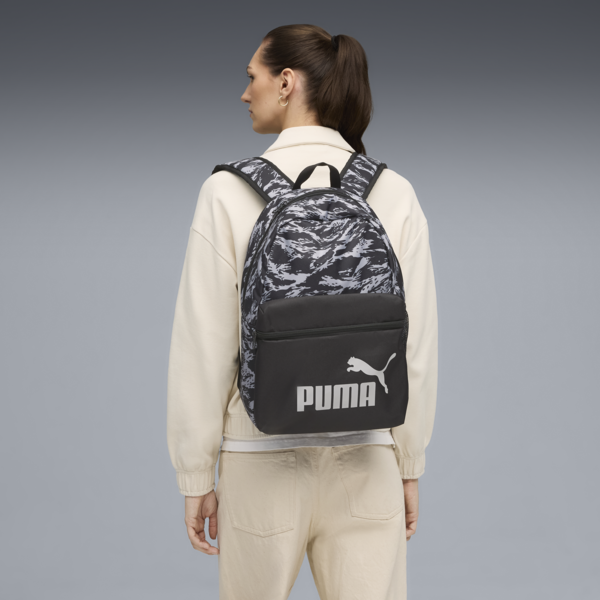 Mochila estampada PUMA Phase, PUMA Black-Gray Echo-Camou, large-MEX